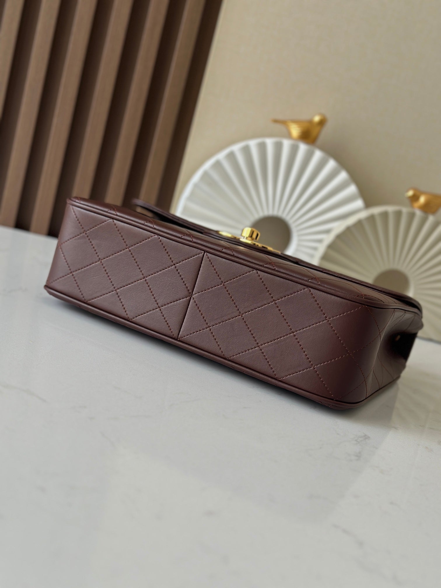 CC Flap Bag 30cm Brown Gold Lambskin 298108 - Product Image 2