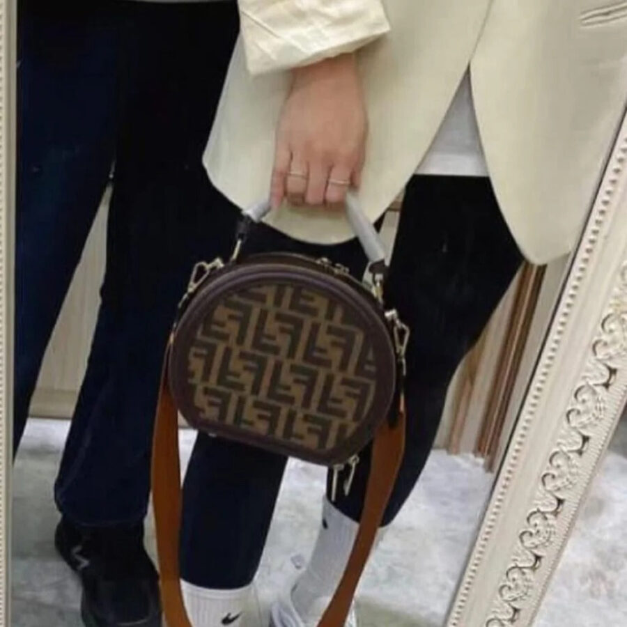 Fendi Round Monogram Crossbody Bag | Studio Nafay