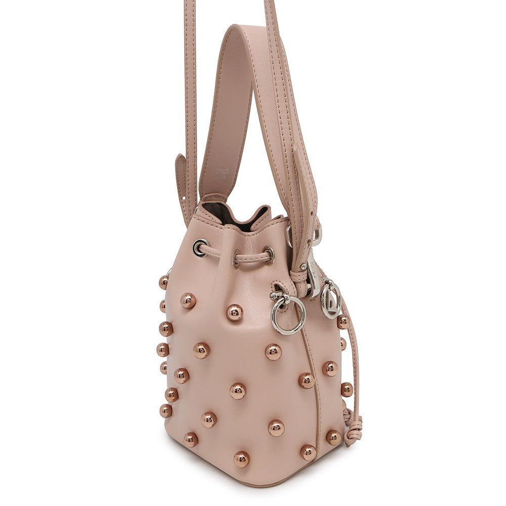 Fendi Montresor Shoulder Bag Studded Jasmin Flower8bs010 Leather Si…