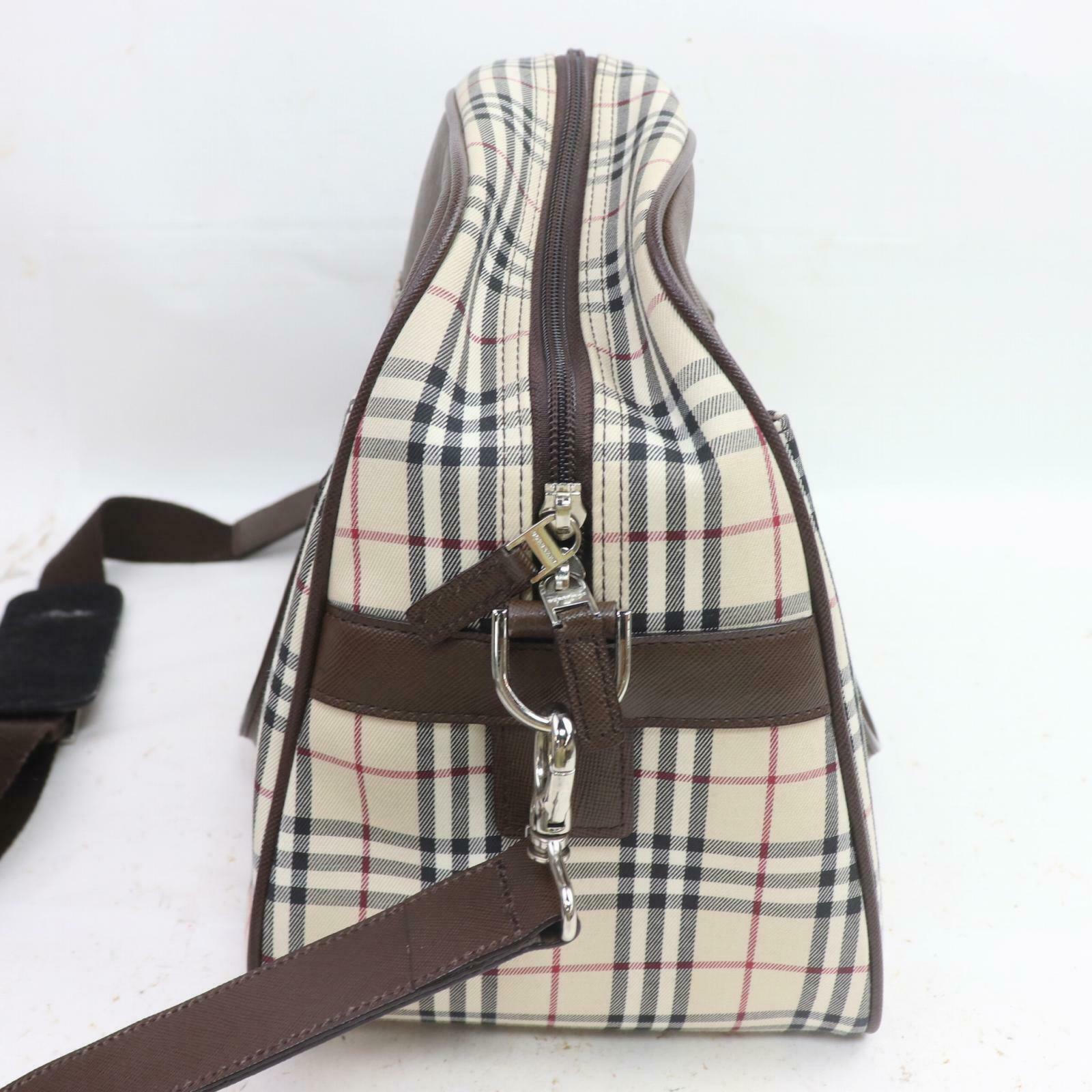 Burberry Hand Bag Light Brown Nylon