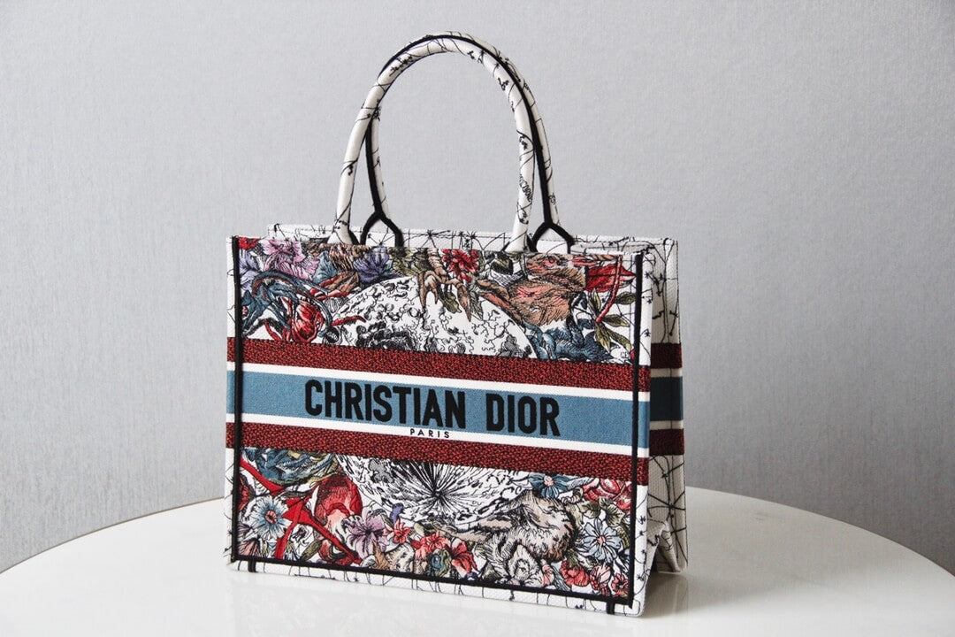 Book bag Tote Embroidery red printing 36.5cm 41.5cm Handbag
