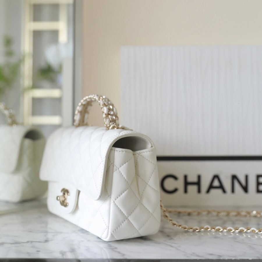 Louis Vuitton Top Handle white bag – front view