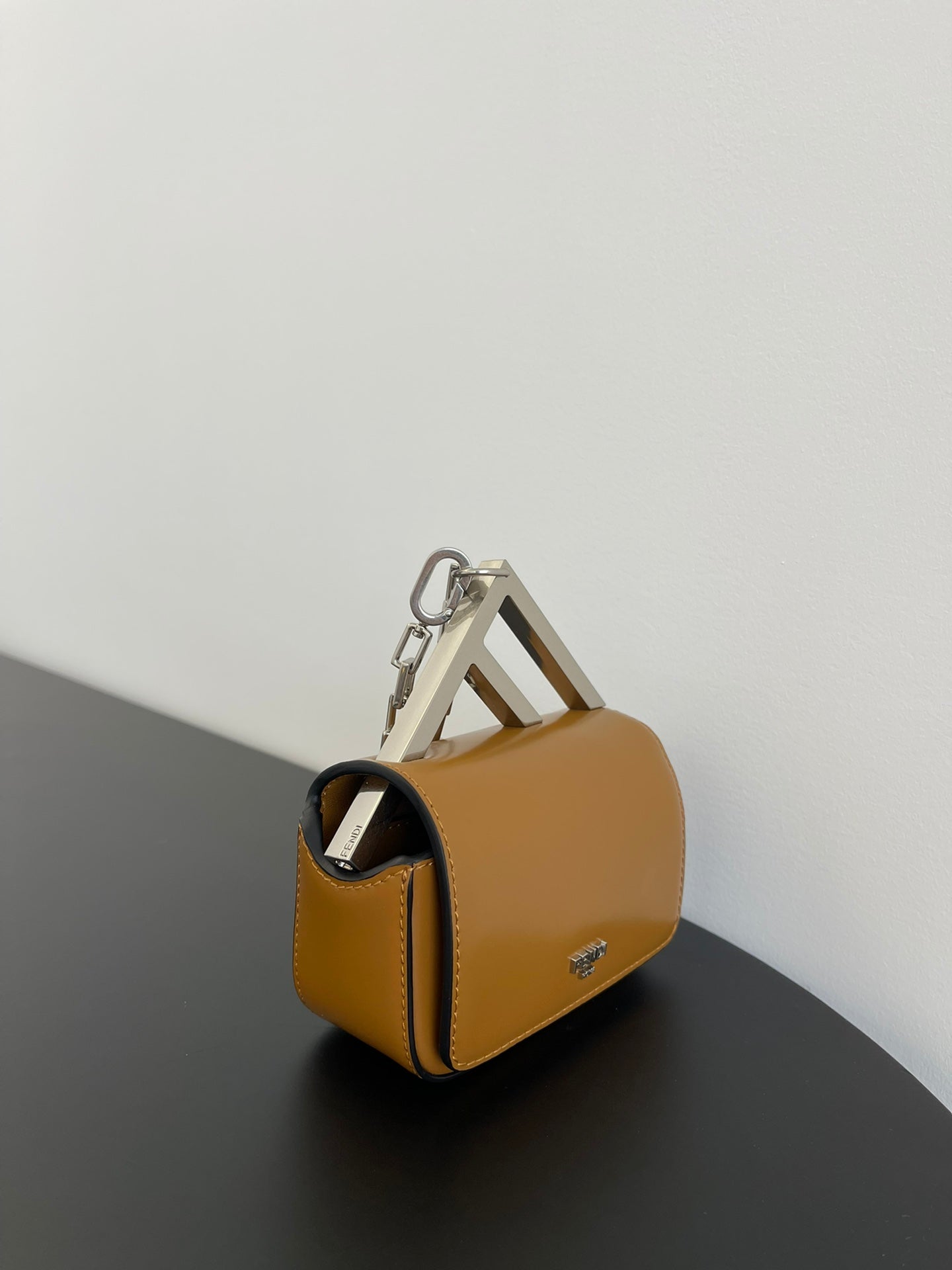 Fendi MINI First Sight 13 BAG IN Copper Brown Calfskin WITH Silver …
