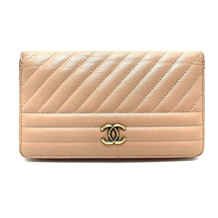 Chanel handbag beige – front view