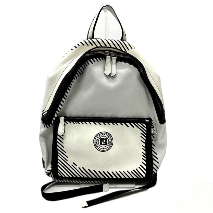 Fendi Backpack white bag – front view