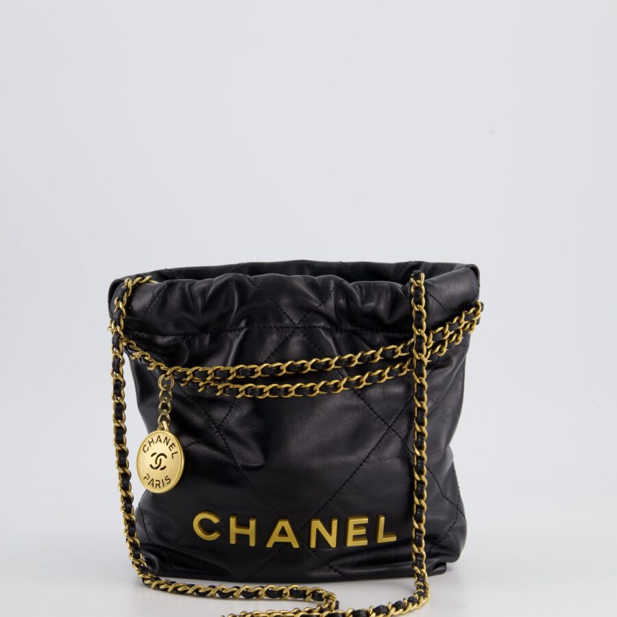 Chanel Hobo black bag – front view