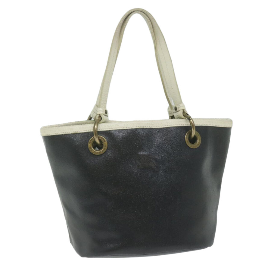 BURBERRY Blue Label Hand Bag Coated Canvas Black Auth bs11108 | Studio Nafay