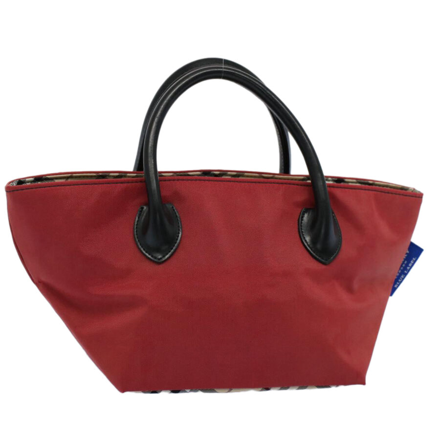 BURBERRY Blue Label Hand Bag Nylon Red Auth bs8360 | Studio Nafay