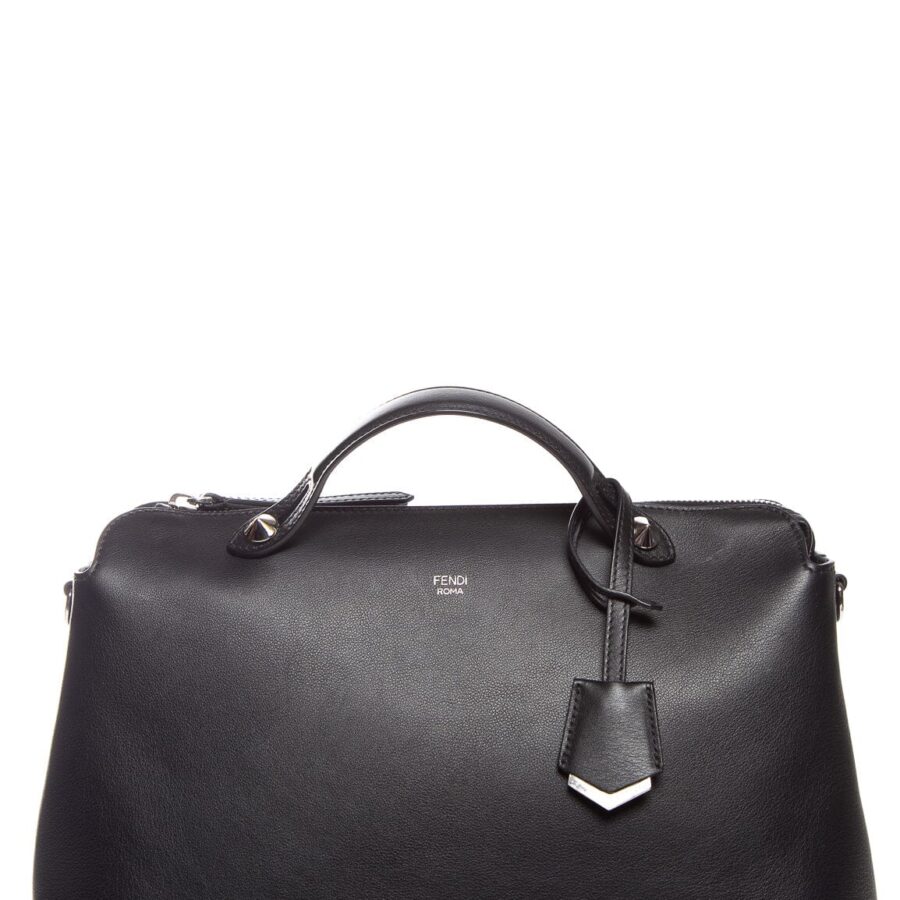 Fendi Black Vitello Dolce Mink Fur Pom Pom Medium Cross-Body | Studio Nafay