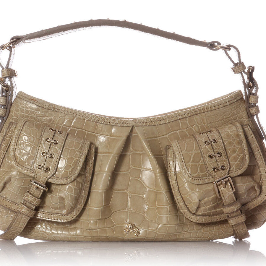 Burberry Alligator Trench Shoulder Bag | Studio Nafay