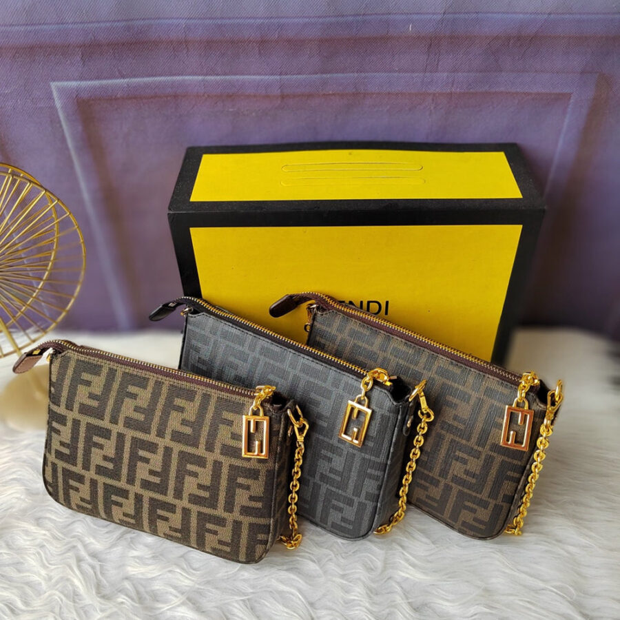 Fendi Baguette canvas clutch bag crossbody bag | Studio Nafay