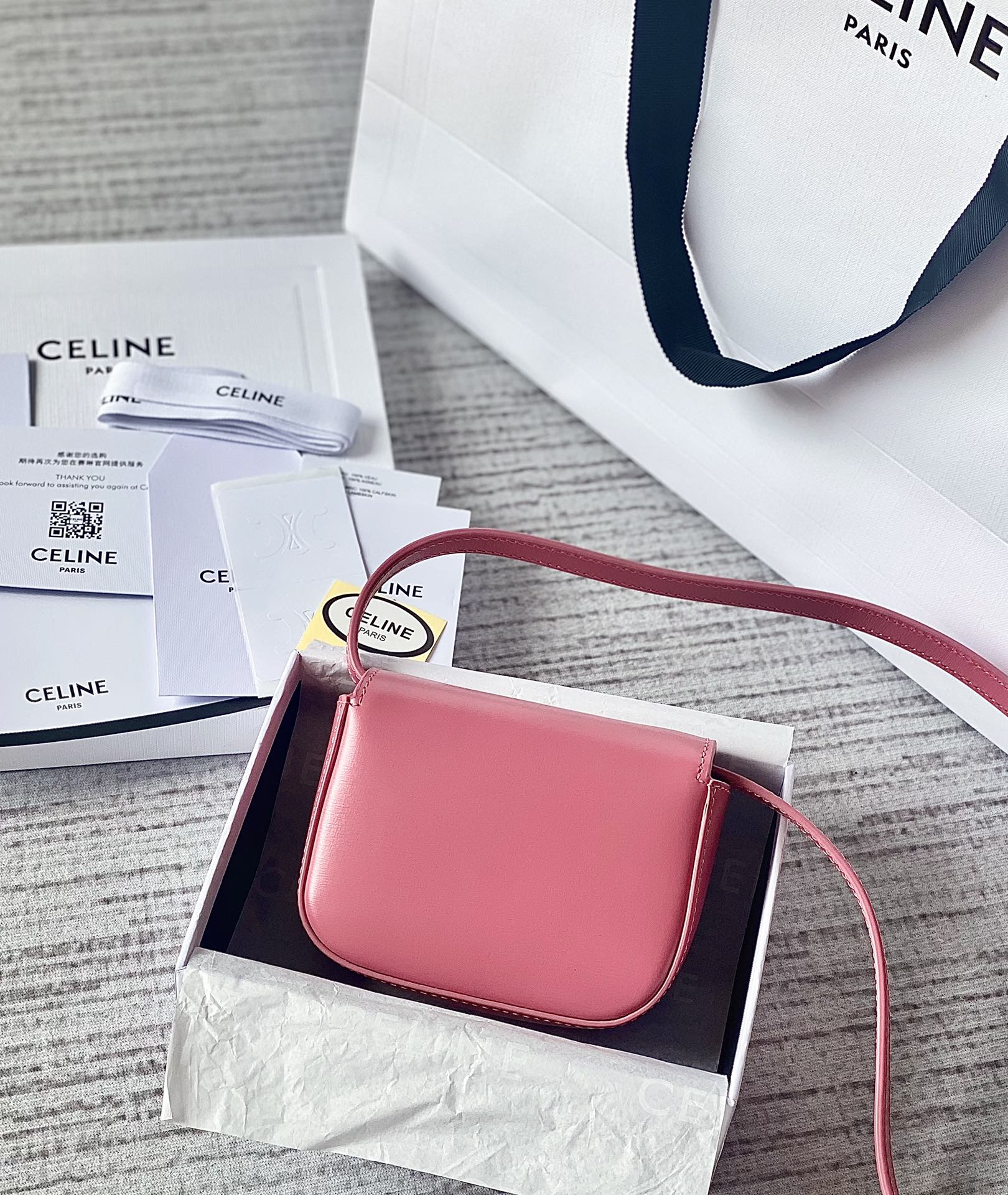 TEEN Triomphe 11CM PINK Calfskin